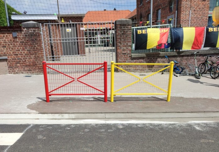Trafiroad inrichting schoolomgeving afscherming borgloon schoolstraat