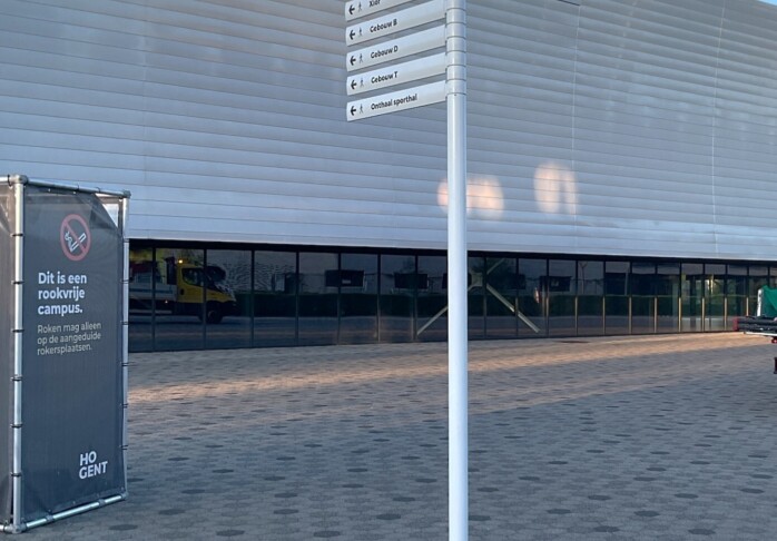 Trafiroad travenue campus wayfinding bewegwijzering Ho Gent Wally 2