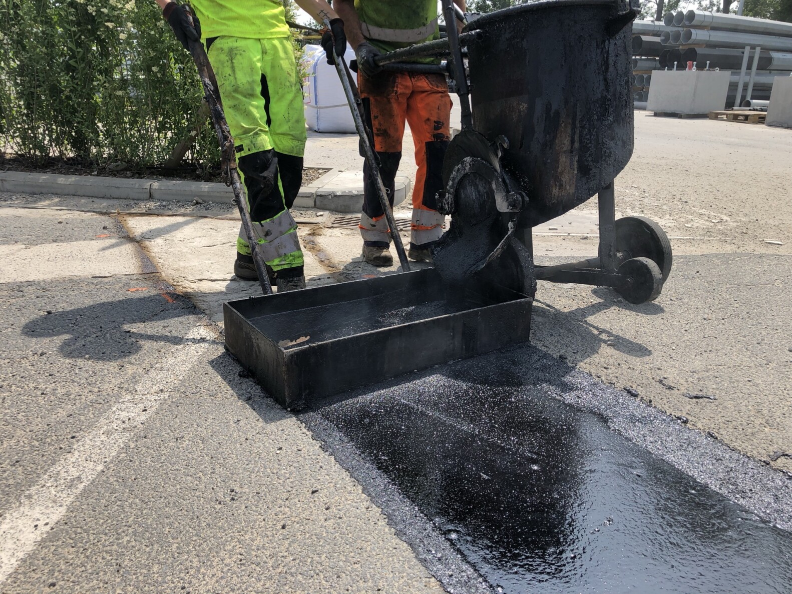 Trafiroad bouwtechnieken gietasfalt