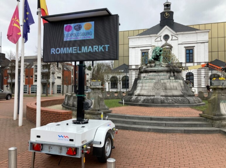 Trafiroad led tekstkar trailer