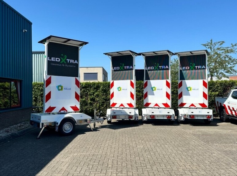 Trafiroad led tekstkar trailer