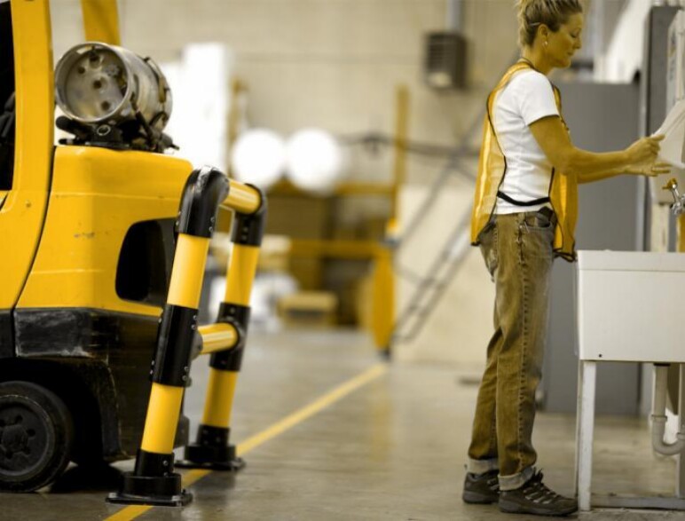Slowstop bescherming personen trafiroad