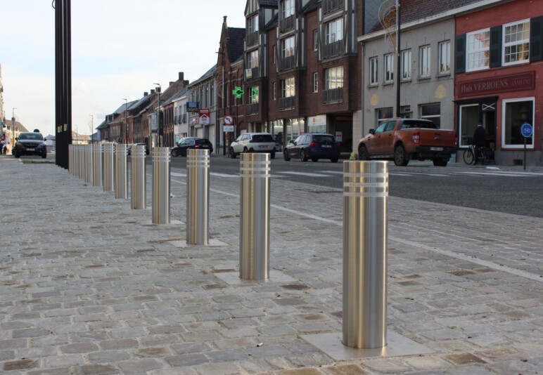 Trafiroad manueel inzinkbaar RVS