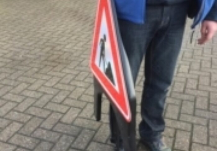 Trafiroad signalisatie neerklapbaar verkeersbord dicht