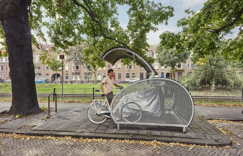 Fietshangar Fietsparkeren straatbeeld